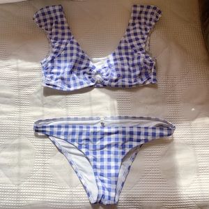 Aerie Gingham Two Piece Swimsuit